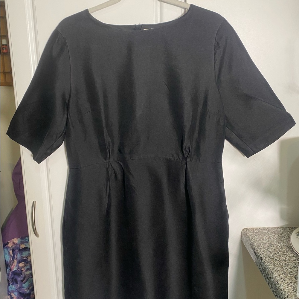 Lands' End Classic Black Midi Dress
